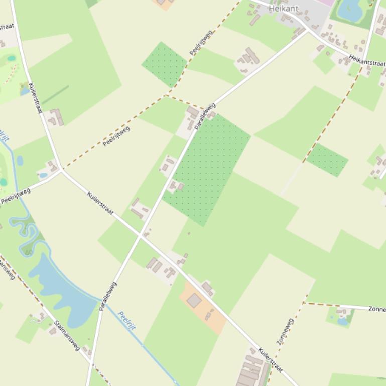 Kaart van de Parallelweg.