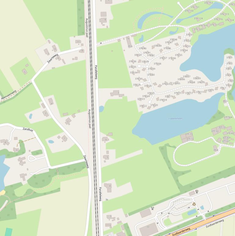 Kaart van de Parallelweg.