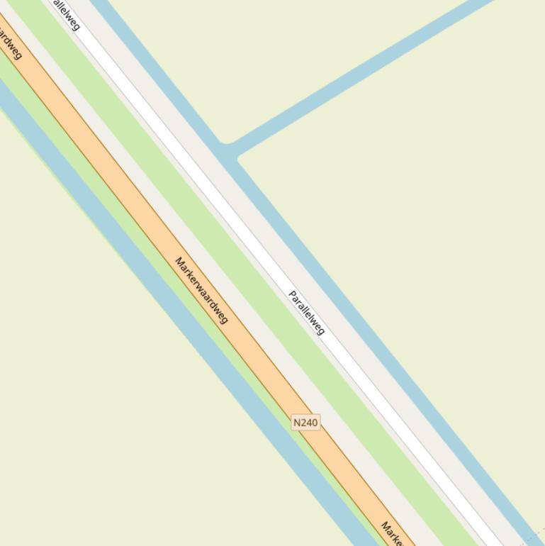 Kaart van de Parallelweg.