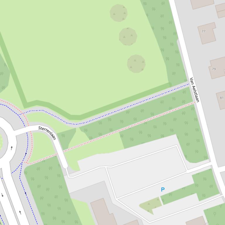 Kaart van het Parasolpad.