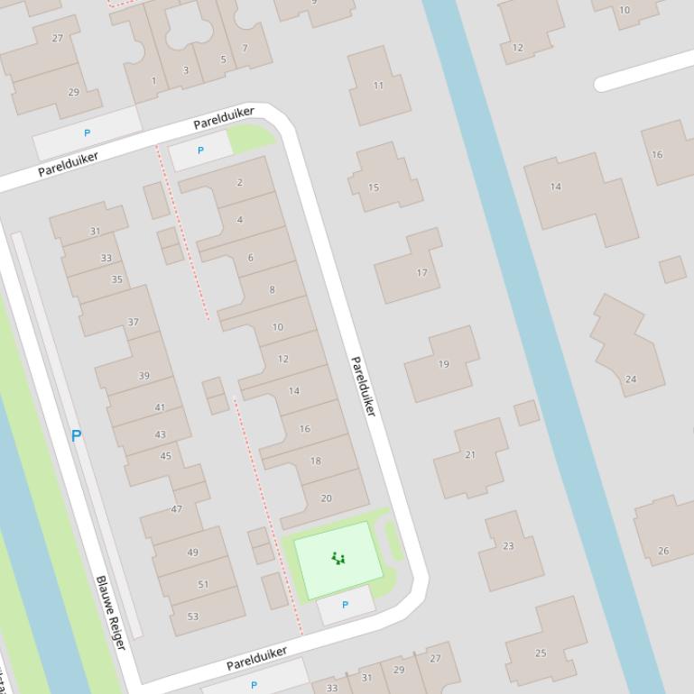 Kaart van  Parelduiker.