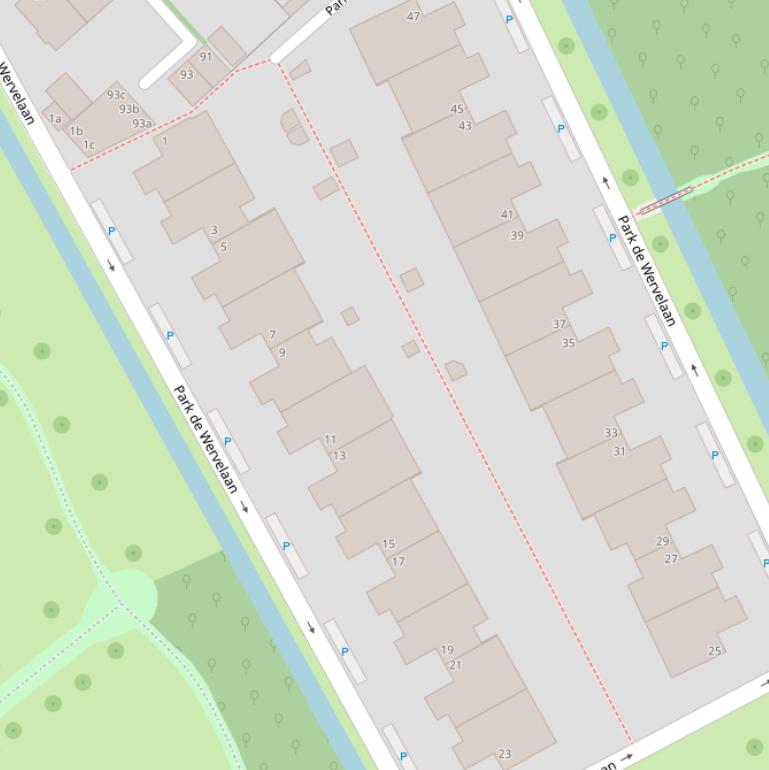 Kaart van  Park de Wervelaan.