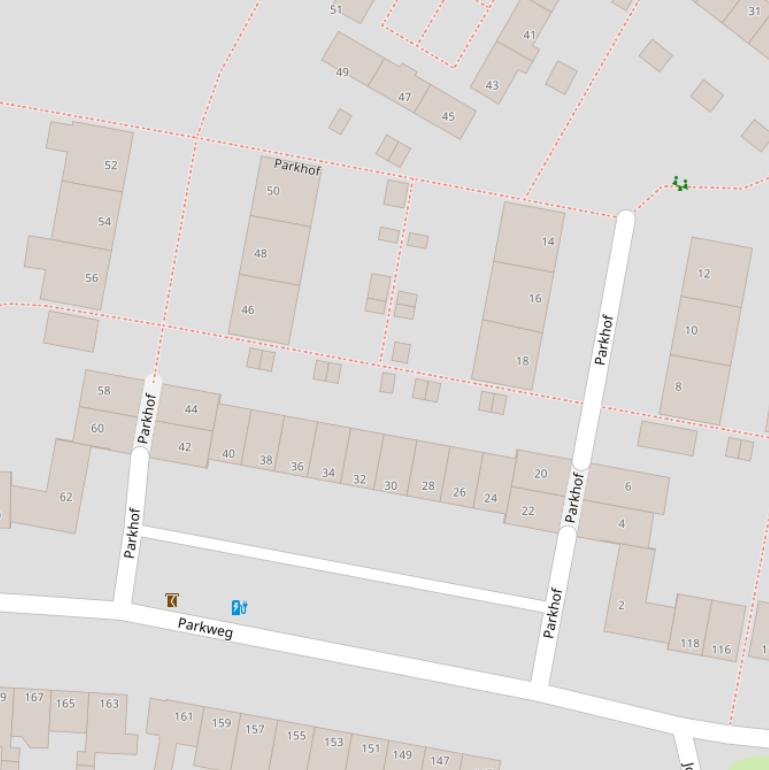 Kaart van de Parkhof.