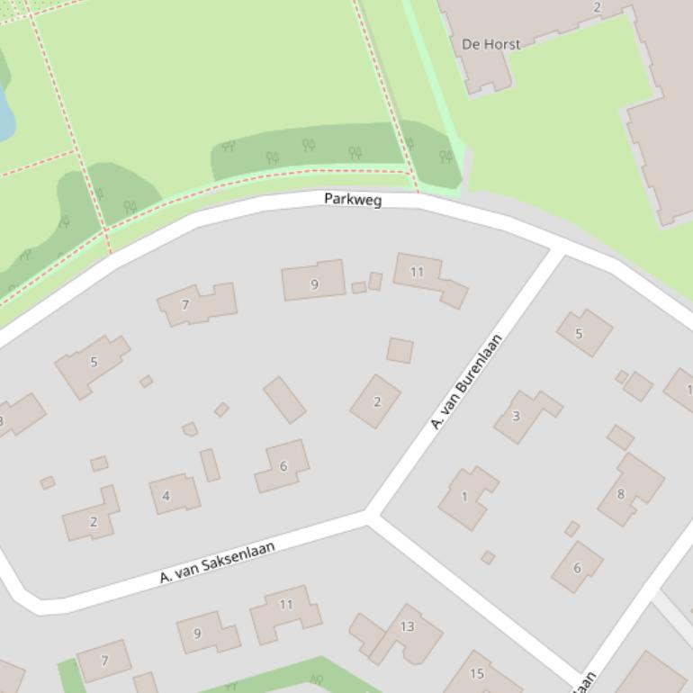 Kaart van de Parkweg.