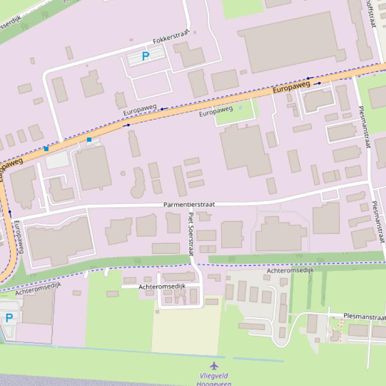 Kaart van de Parmentierstraat.