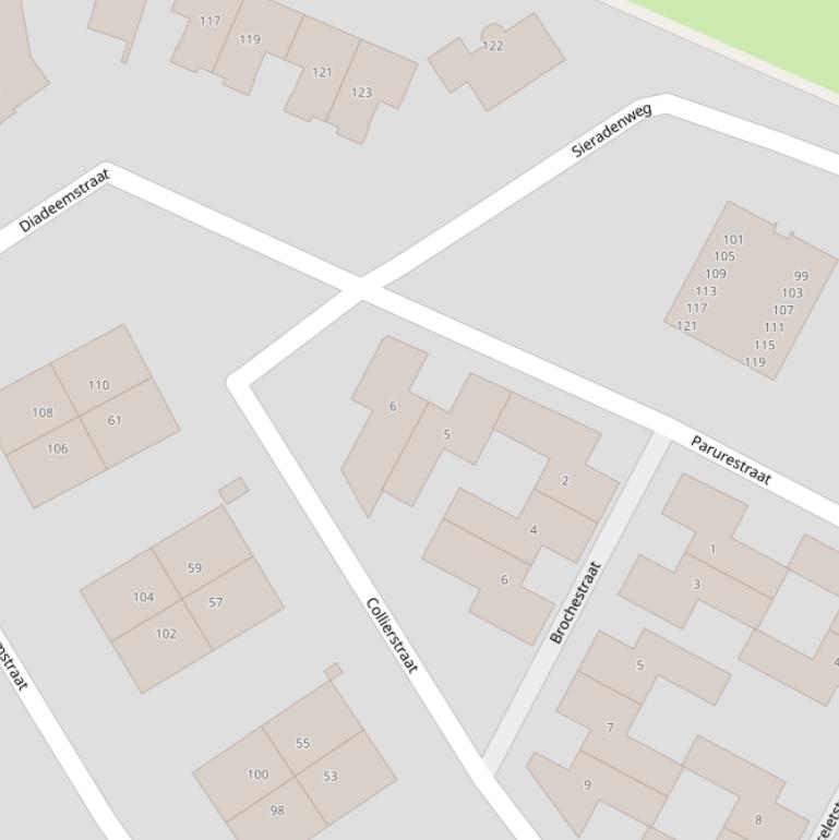 Kaart van de Parurestraat.