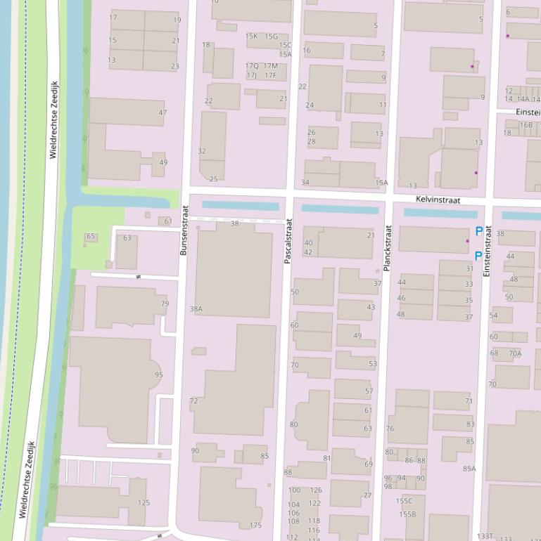 Kaart van de Pascalstraat.