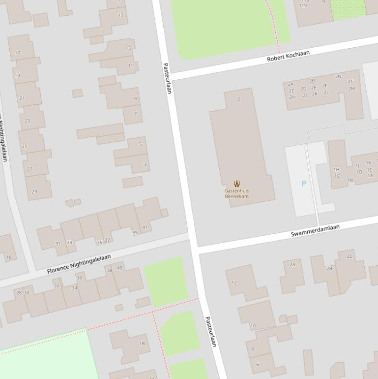 Kaart van de Pasteurlaan.