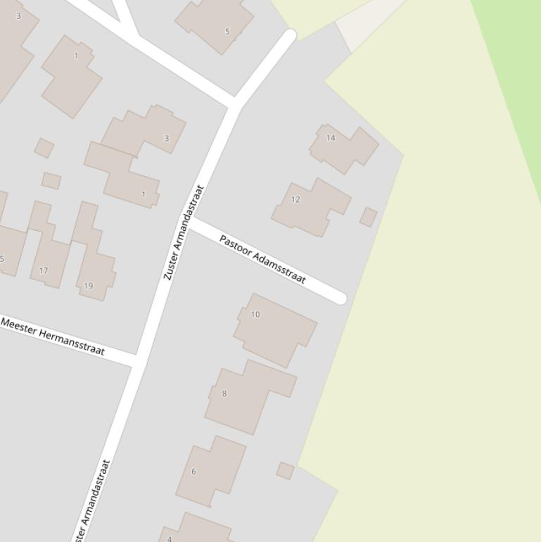 Kaart van de Pastoor Adamsstraat.