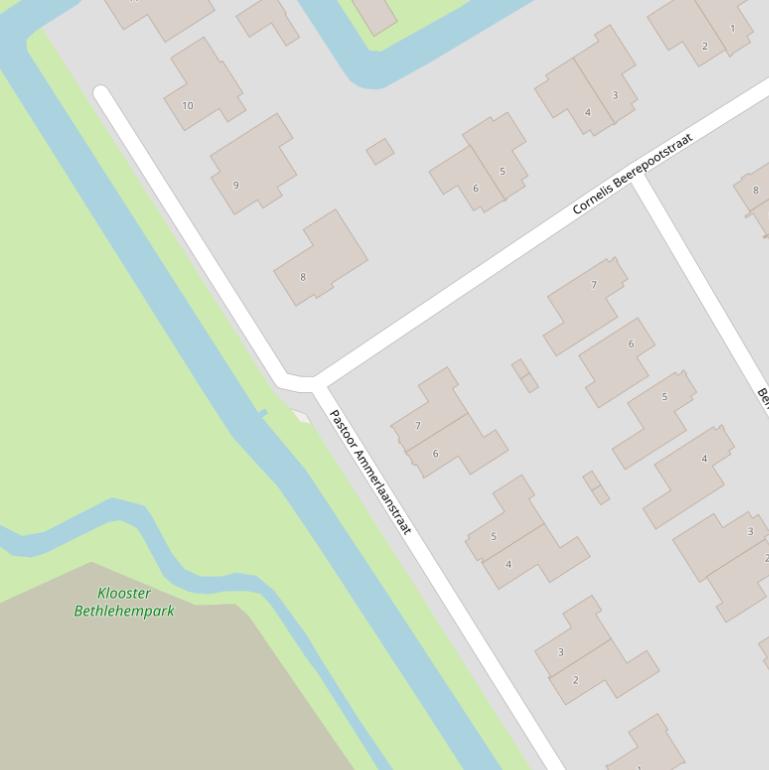 Kaart van de Pastoor Ammerlaanstraat.