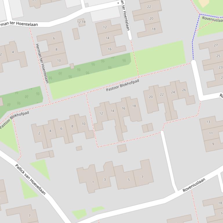 Kaart van het Pastoor Blokhofpad.