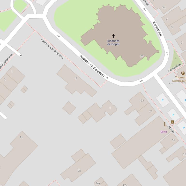 Kaart van het Pastoor Coolenplein.