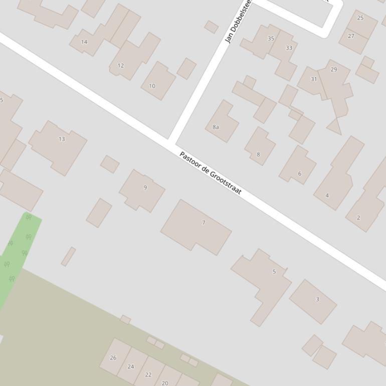 Kaart van  Pastoor de Grootstraat.