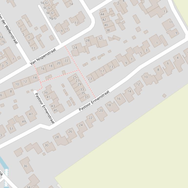 Kaart van de Pastoor Ermenstraat.