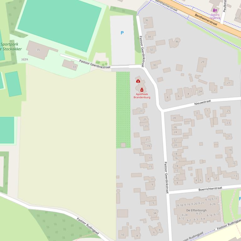 Kaart van de Pastoor Geerdinkstraat.