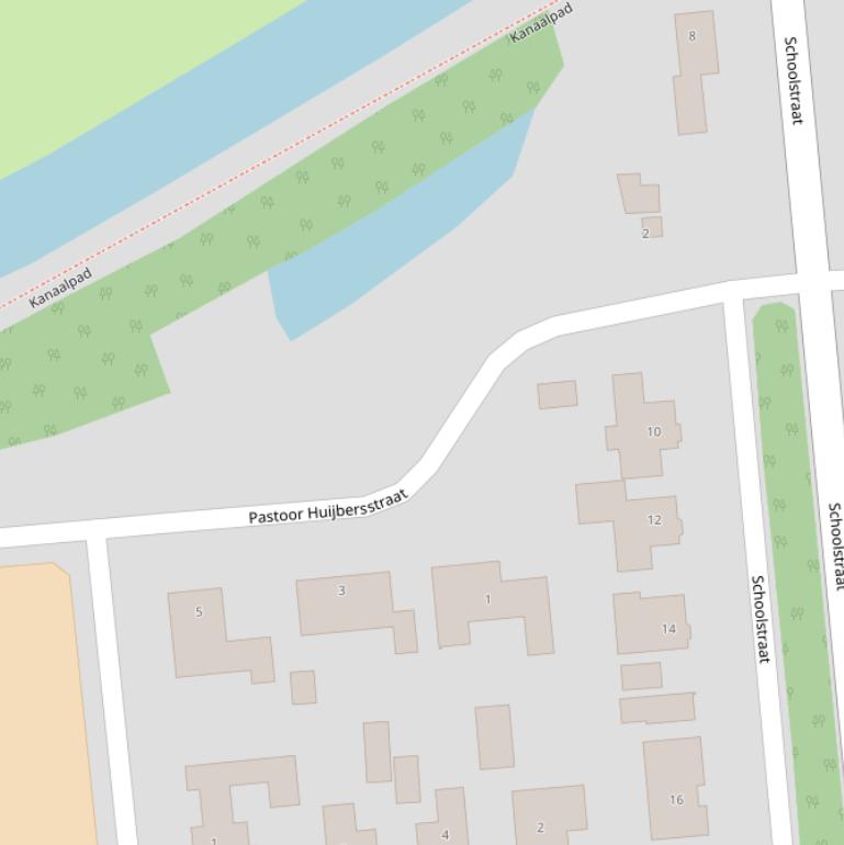 Kaart van de Pastoor Huijbersstraat.