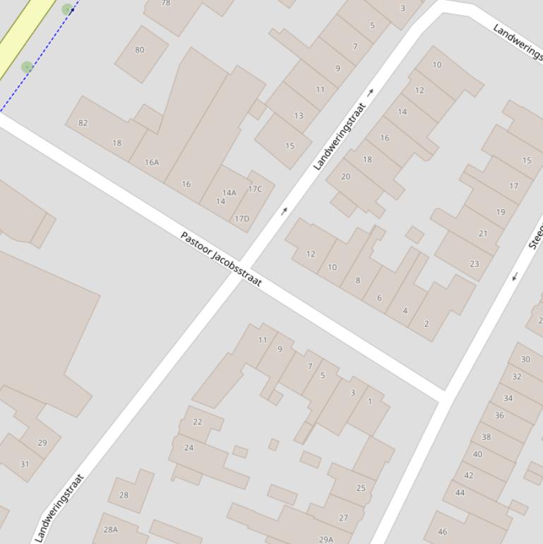 Kaart van de Pastoor Jacobsstraat.