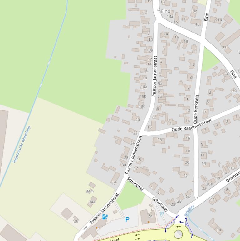 Kaart van de Pastoor Jansenstraat.