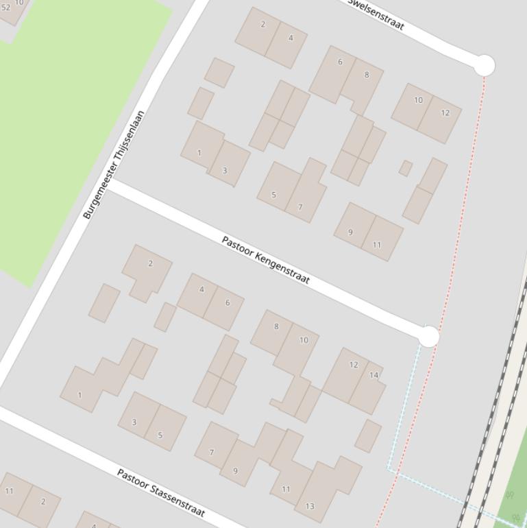 Kaart van de Pastoor Kengenstraat.