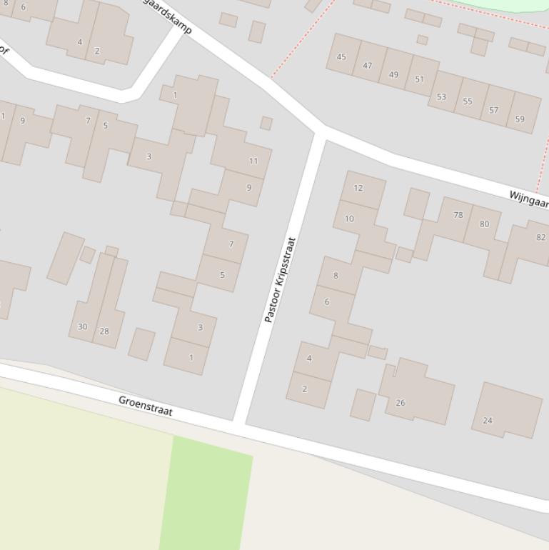 Kaart van de Pastoor Kripsstraat.