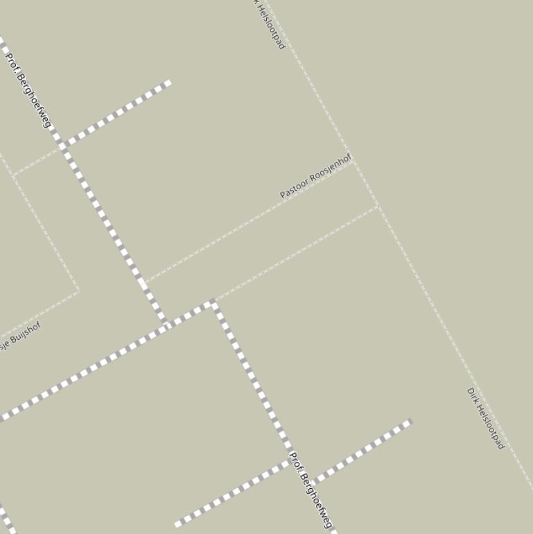 Kaart van de Pastoor Roosjenstraat.