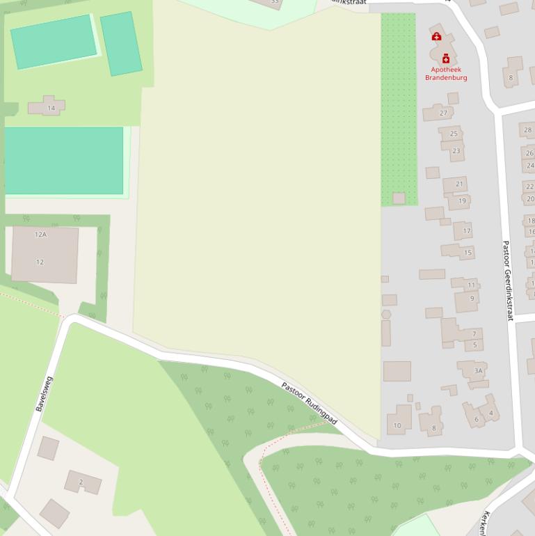 Kaart van het Pastoor Rudingpad.