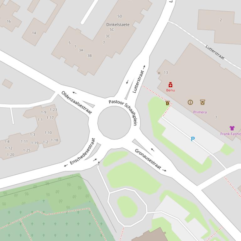 Kaart van het Pastoor Schaafsplein.