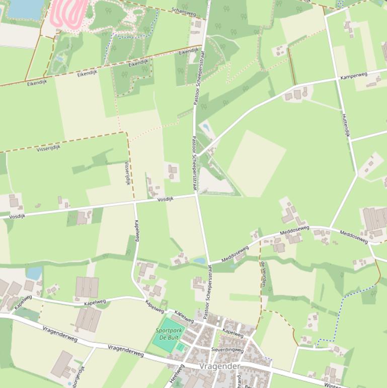 Kaart van de Pastoor Scheepersstraat.