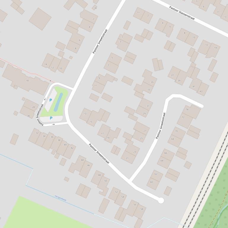 Kaart van de Pastoor Smeetsstraat.