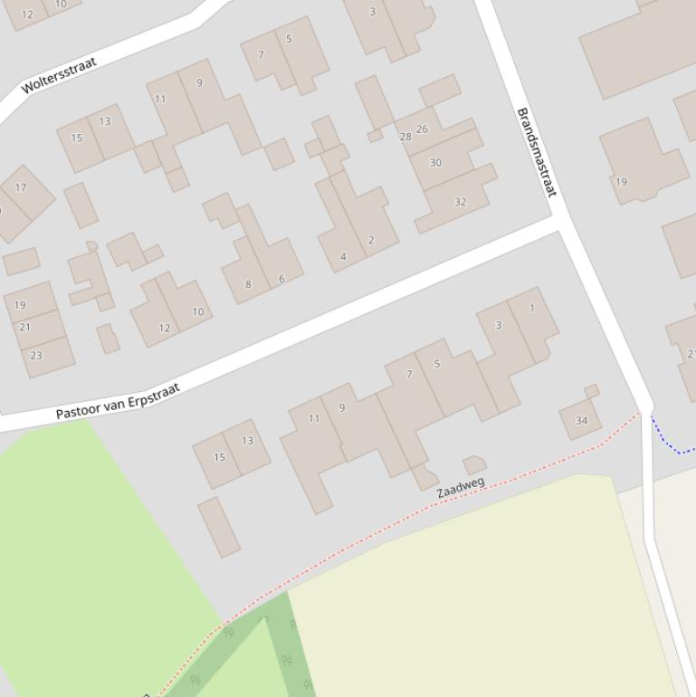 Kaart van de Pastoor van Erpstraat.