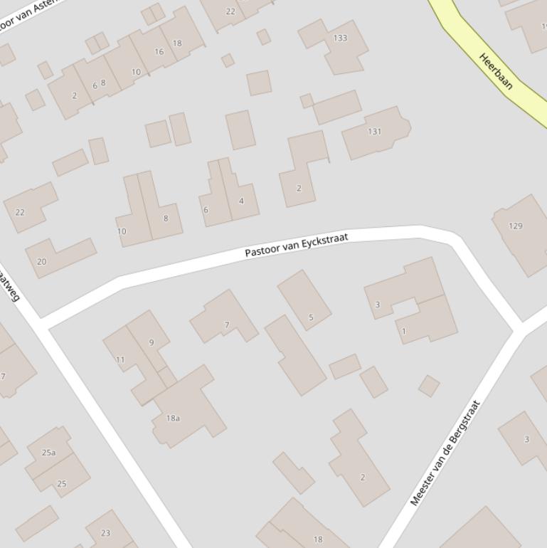 Kaart van de Pastoor van Eyckstraat.