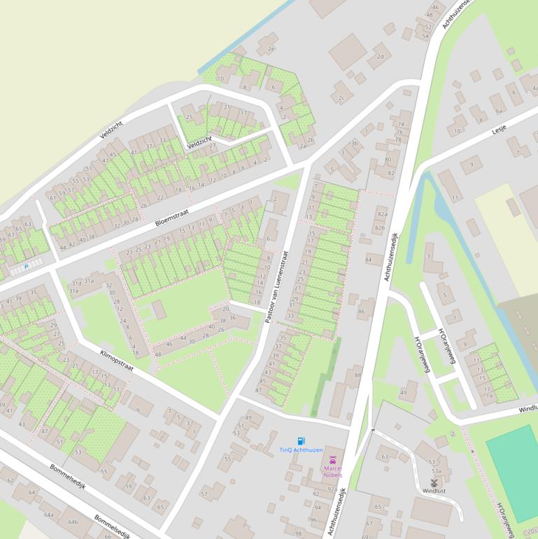 Kaart van de Pastoor van Luenenstraat.