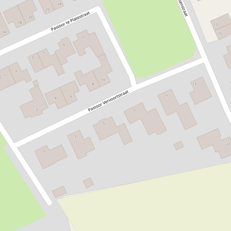 Kaart van de Pastoor Vervoortstraat.