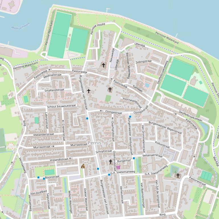 Kaart van de Pastoriedijk.