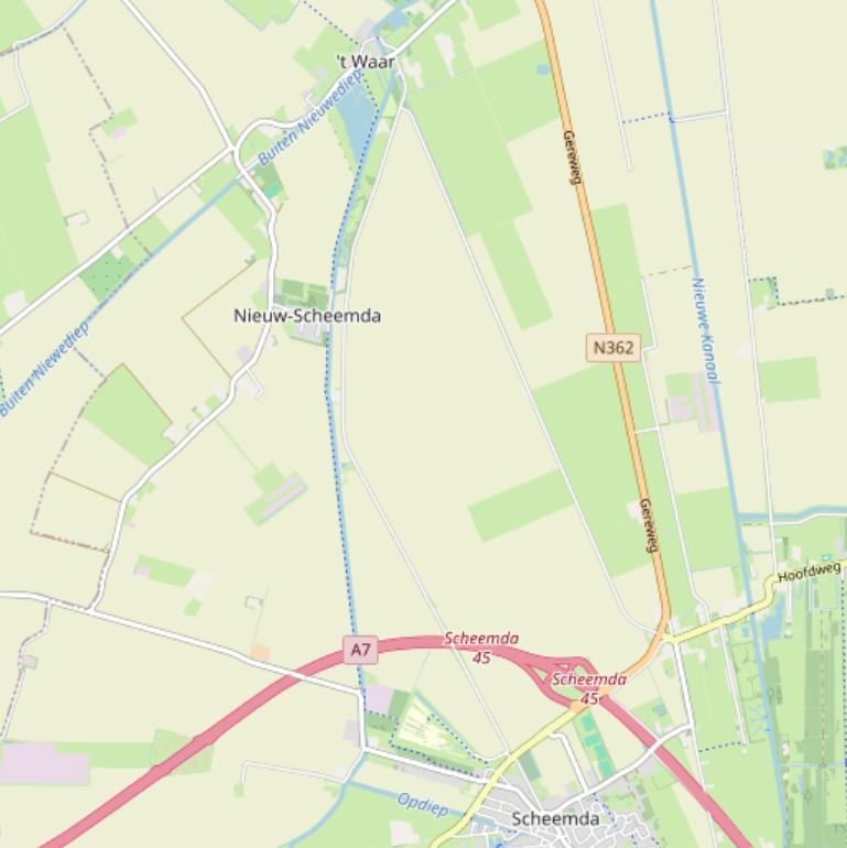 Kaart van de Pastorieweg.