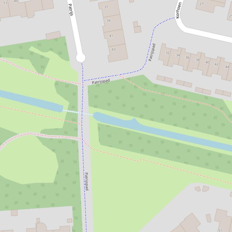 Kaart van het Patrijspad.
