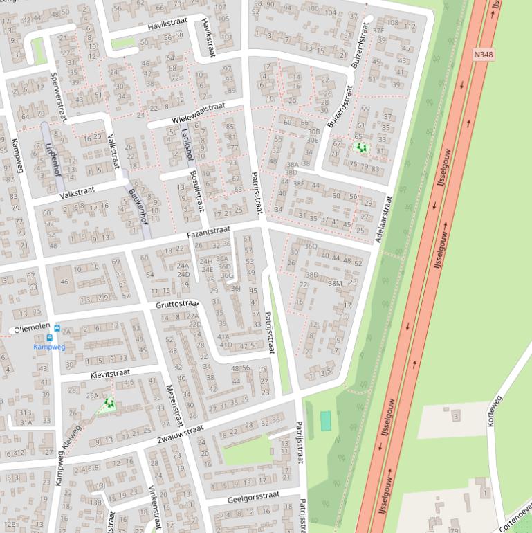 Kaart van de Patrijsstraat.