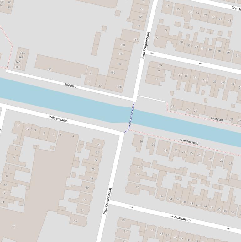 Kaart van de Paul Krugerstraat.