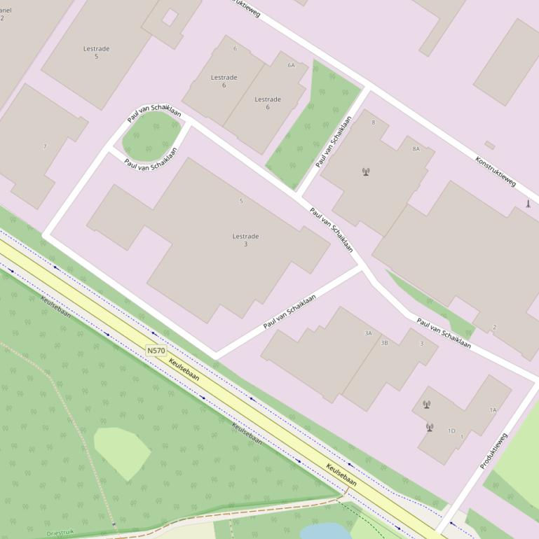 Kaart van de Paul van Schaiklaan.