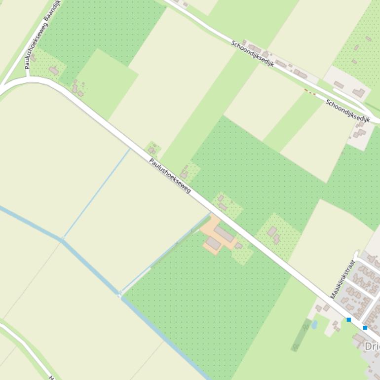 Kaart van de Paulushoekseweg.