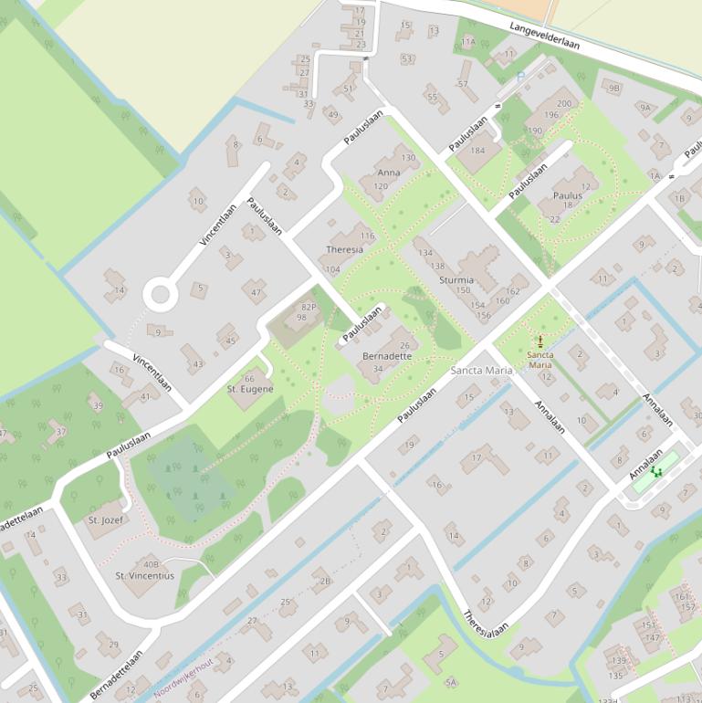 Kaart van de Pauluslaan.