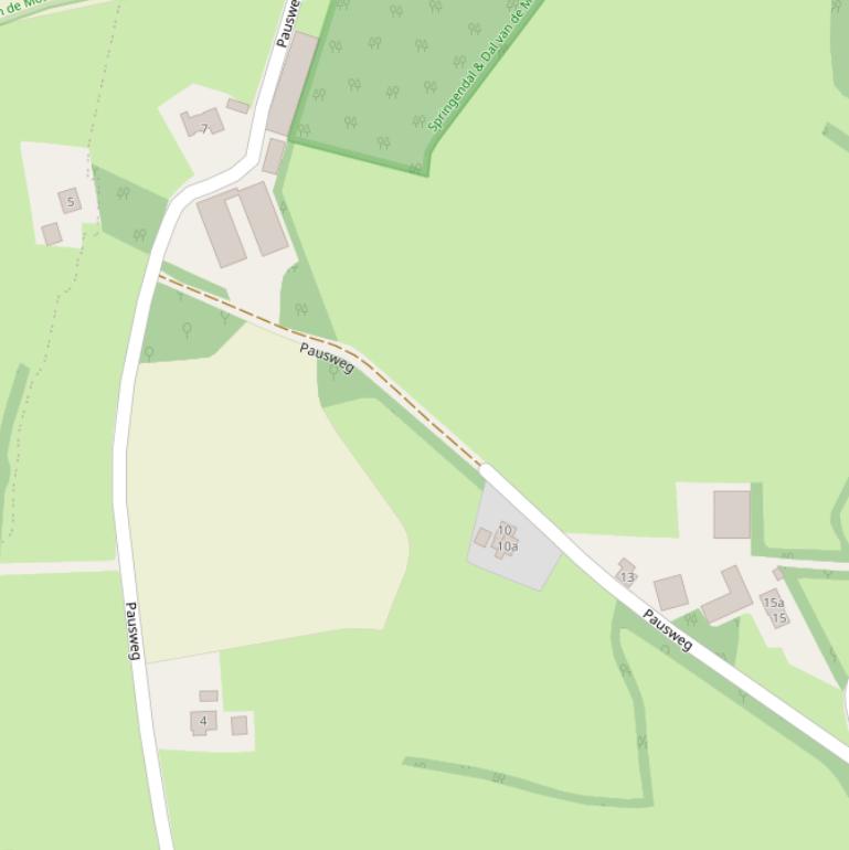 Kaart van de Pausweg.