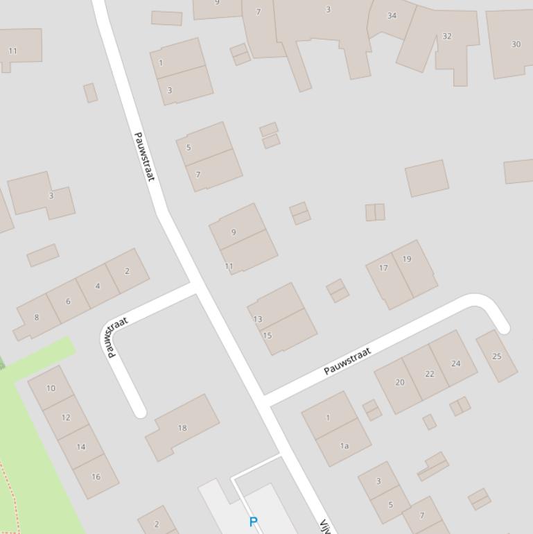 Kaart van de Pauwstraat.