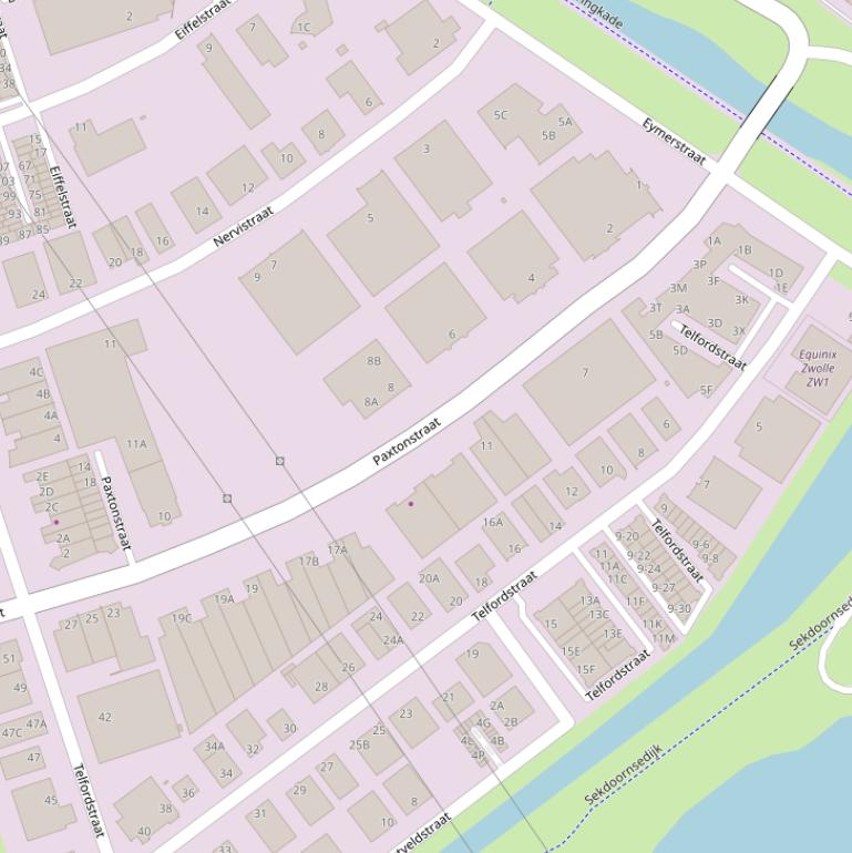 Kaart van de Paxtonstraat.