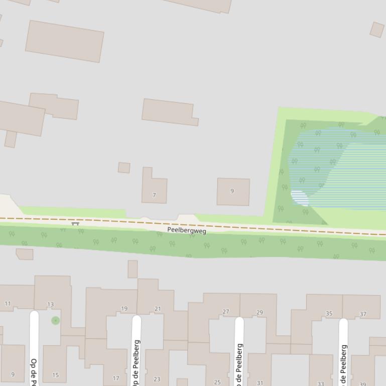 Kaart van de Peelbergweg.