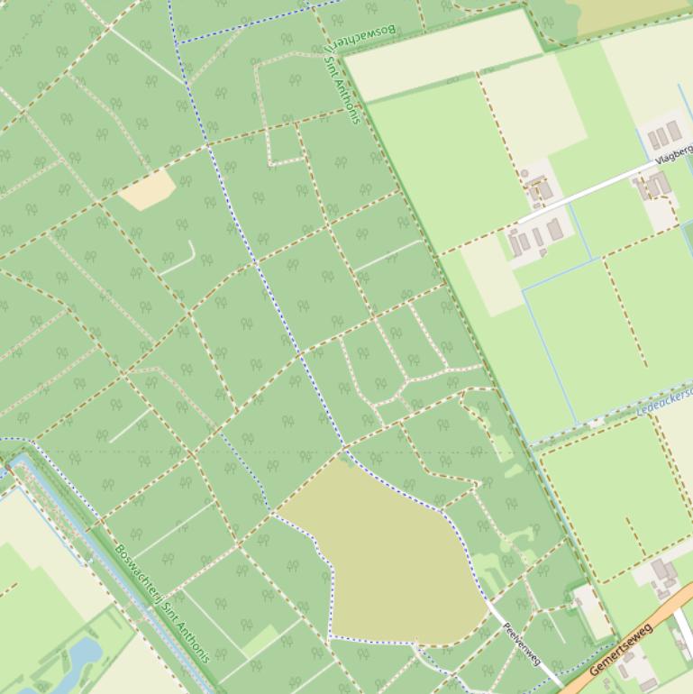 Kaart van de Peelvenweg.