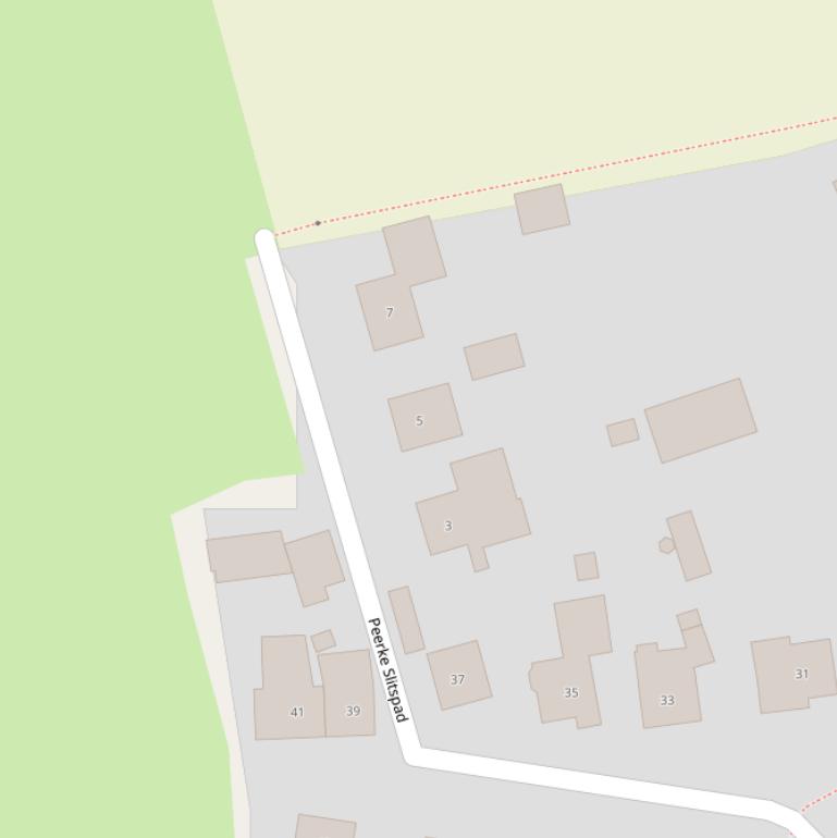 Kaart van het Peerke Slitspad.