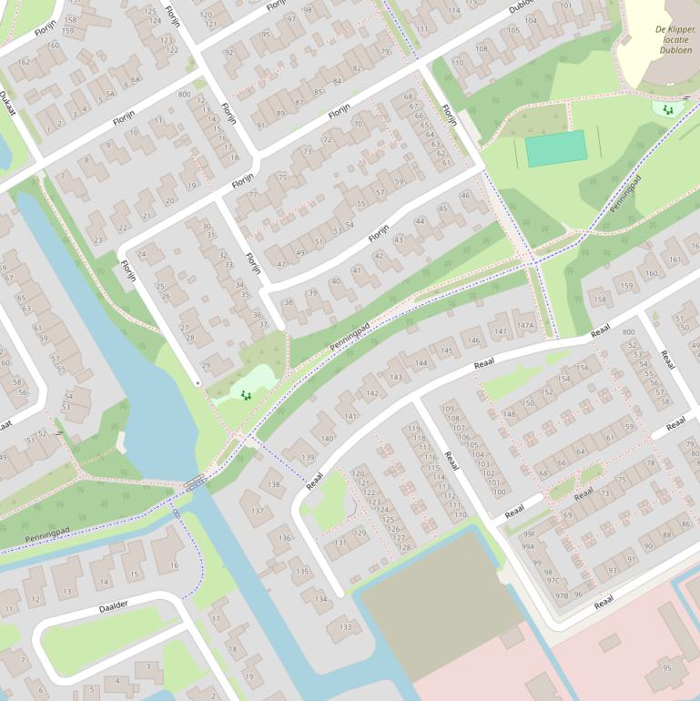 Kaart van het Penningpad.