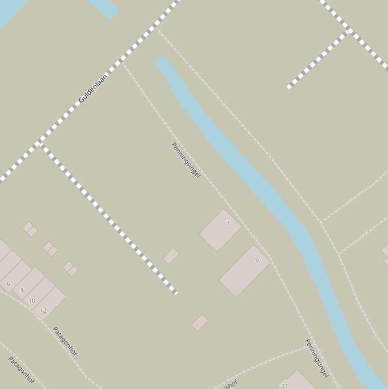 Kaart van de Penningsingel.