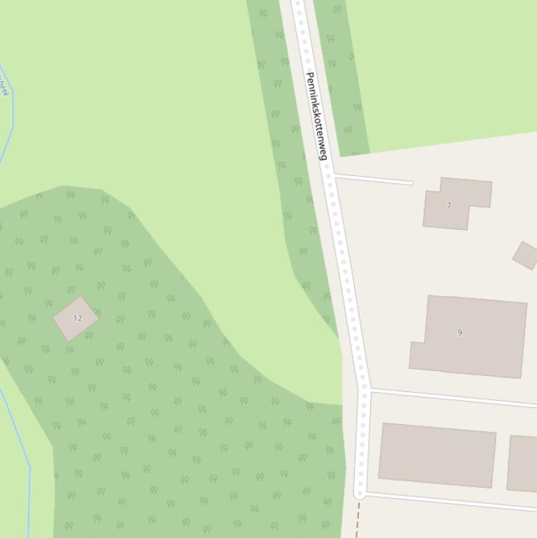 Kaart van de Penninkskottenweg.